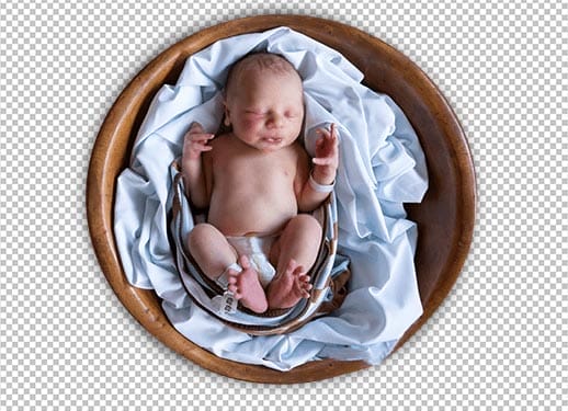 Newborn baby Photo Background Removal Service